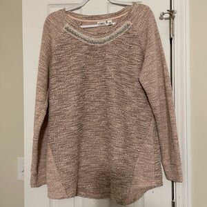 Cato Sweater Size XL Rhinestone Collar